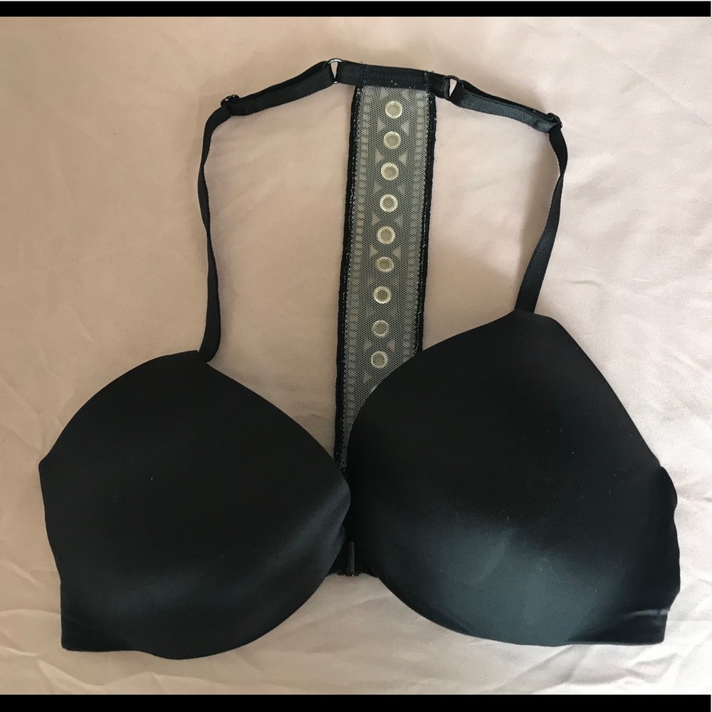 Black Satin Victoria’s Secret push up bra